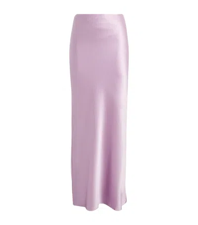 Cult Gaia Silk Chantel Maxi Skirt In Pink