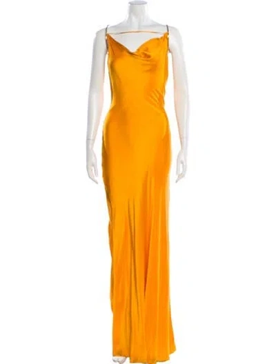 Pre-owned Cult Gaia Silk Long Dress In Multi