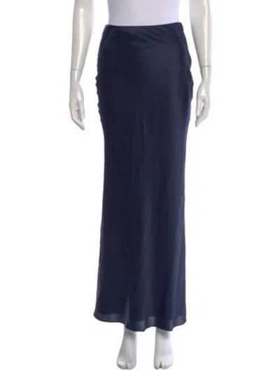 Pre-owned Cult Gaia Silk Long Skirt W/ Tags In Blue