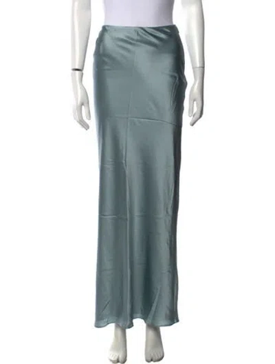 Pre-owned Cult Gaia Silk Long Skirt W/ Tags In Blue