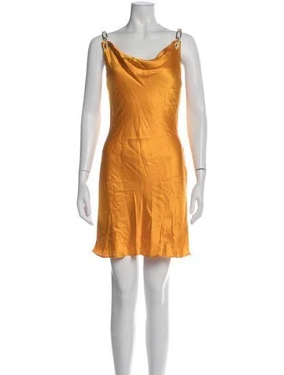 Pre-owned Cult Gaia Silk Mini Dress In Orange