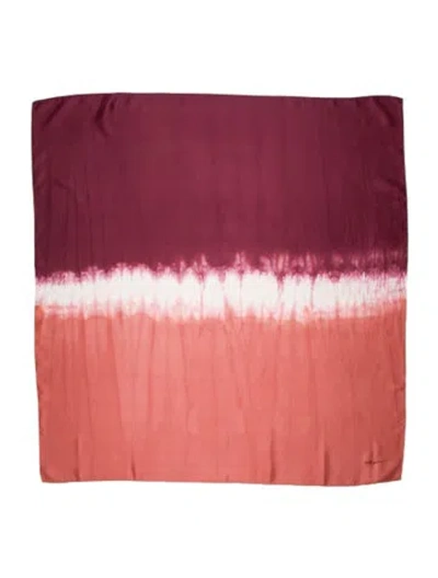 Pre-owned Cult Gaia Silk Printed Stole In Burgundy
