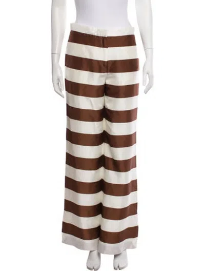Pre-owned Cult Gaia Silk Wide Leg Pants In Multicolor