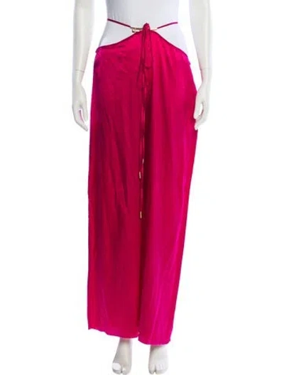 Pre-owned Cult Gaia Silk Wide Leg Pants W/ Tags In Pink