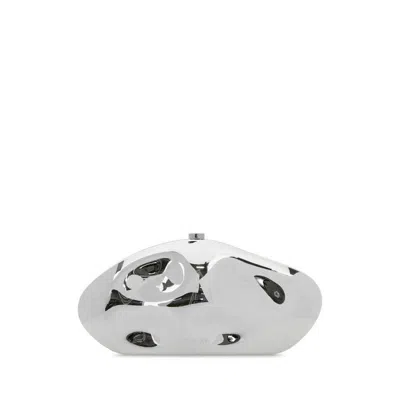 Cult Gaia Silver Caldera Clutch Shinysilver Borse A Mano