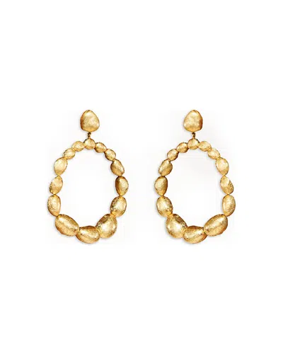 Cult Gaia Sira Gold Foiled Open Drop Earrings