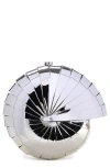 Cult Gaia Sirena Seashell Clutch Bag In Shiny Silver