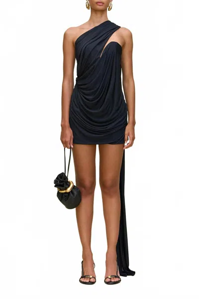 Cult Gaia Sirena Dress In Black In Blue