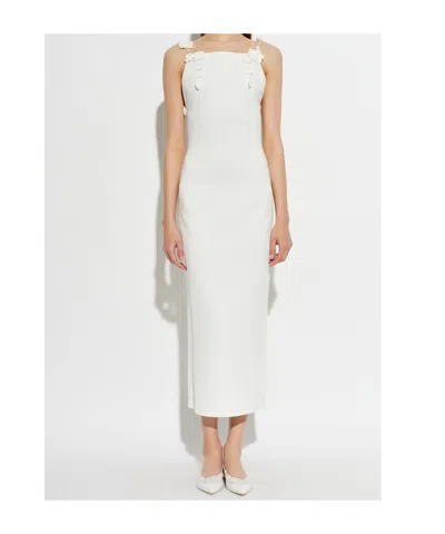 Cult Gaia Giuliana Crochet-floral Backless Dress In White