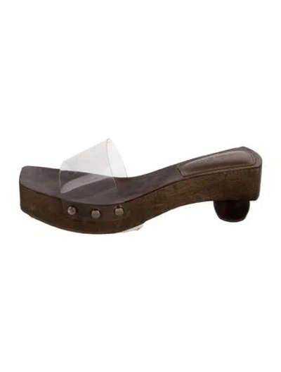 Pre-owned Cult Gaia Slides In Brown