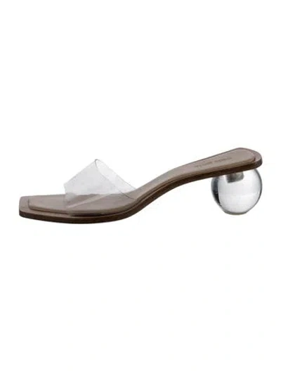 Pre-owned Cult Gaia Slides In Clear/neutrals