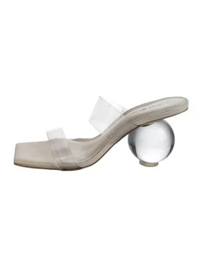 Pre-owned Cult Gaia Slides In Clear/neutrals