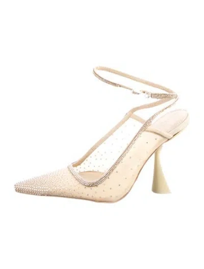Pre-owned Cult Gaia Slingback Pumps In Neutral