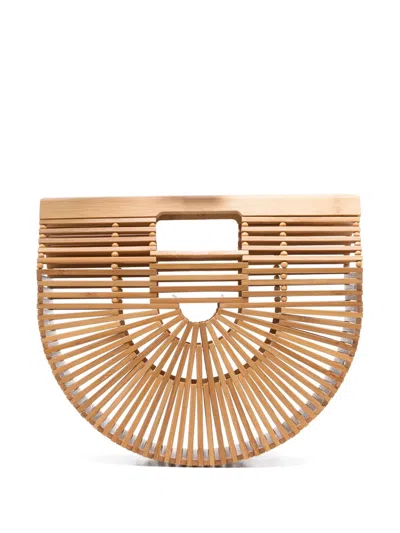 Cult Gaia Gaias Bamboo Ark Small Top Handle Bag In Natural Tan