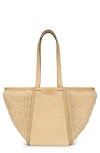 Cult Gaia Small Sadie Lambs Wool Tote Bag In Brown