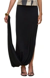 Cult Gaia Sola Skirt In Black Viscose In Black