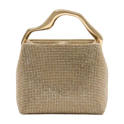 Cult Gaia Womens Sand Dollar Solene Rhinestone-embellished Silk-blend Mini Bag In Neutral