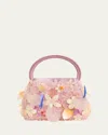 Cult Gaia Solene Mini Flower Metallic Top-handle Bag In Sweet Pea Multi