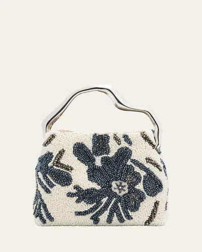 Cult Gaia Solene Mini Sculptural Beaded Top-handle Bag