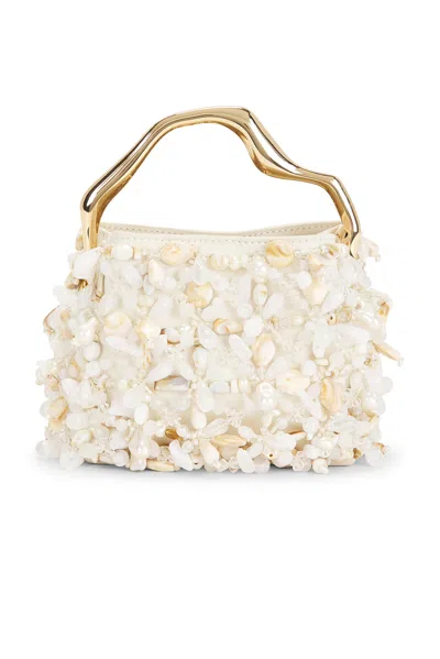 Cult Gaia Solene Mini Bead-embellished Clutch In White