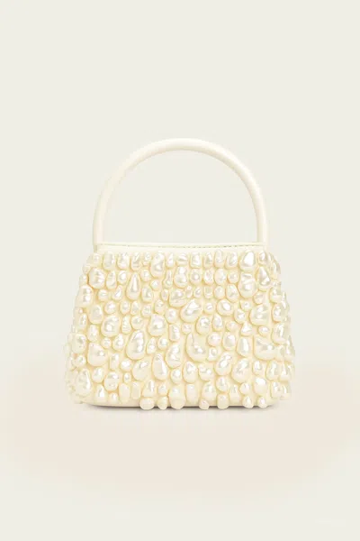 Cult Gaia Solene Mini Top Handle Bag In Pearl
