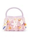 Cult Gaia Solene Mini Flower Metallic Top-handle Bag In Sweet Pea Multi