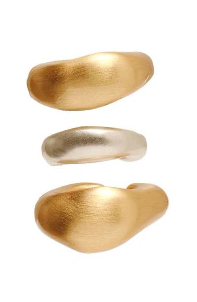 Cult Gaia Solene Set Of 3 Cuff Earrings In Gold