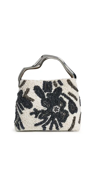 Cult Gaia Solene Top Handle Mini Bucket Bag Etched Floral In Multi