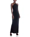 Cult Gaia Soren Embellished Jersey Halterneck Gown In Black