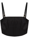 Cult Gaia Square-neck Crop Top In Black