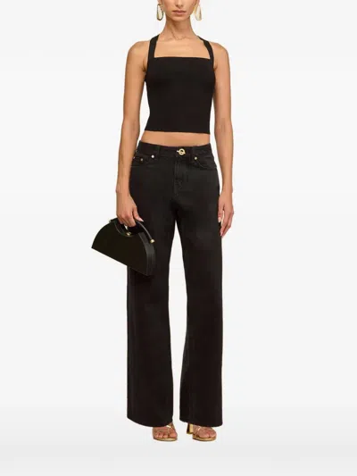 Cult Gaia Square-neck Tank Top In Black