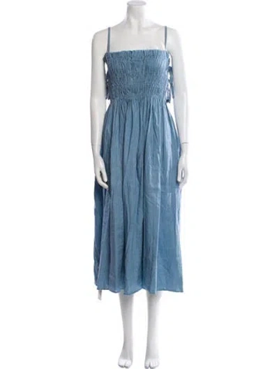 Pre-owned Cult Gaia Square Neckline Long Dress In Blue