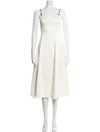 Pre-owned Cult Gaia Square Neckline Midi Length Dress In Neutrals