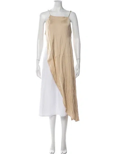 Pre-owned Cult Gaia Square Neckline Midi Length Dress In Neutrals