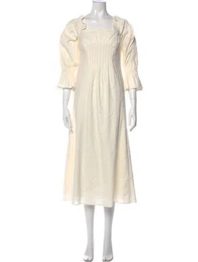 Pre-owned Cult Gaia Square Neckline Midi Length Dress W/ Tags In Neutral