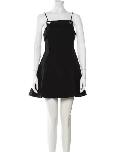 Pre-owned Cult Gaia Square Neckline Mini Dress In Black