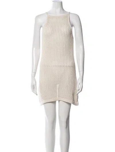Pre-owned Cult Gaia Square Neckline Mini Dress In Neutral