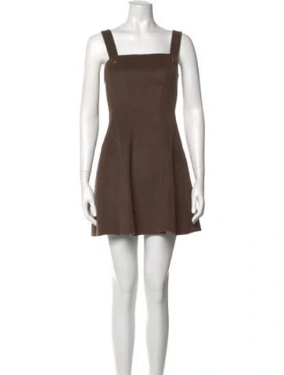 Pre-owned Cult Gaia Square Neckline Mini Dress W/ Tags In Brown