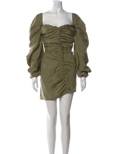 Pre-owned Cult Gaia Square Neckline Mini Dress W/ Tags In Green