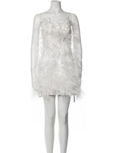 Pre-owned Cult Gaia Square Neckline Mini Dress In White