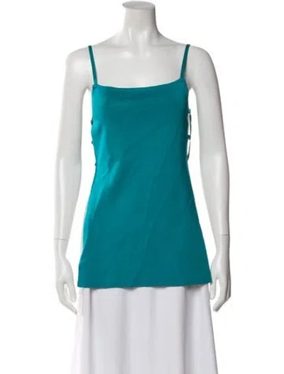 Pre-owned Cult Gaia Square Neckline Sleeveless Top In Blue