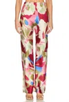 Cult Gaia Stacie Wide Leg Floral Pant In Floral Rosette In Multi