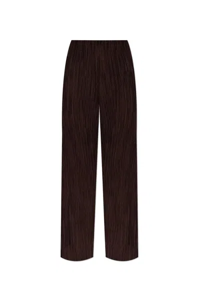 Cult Gaia Straight Casual Pants In Brown