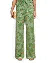 Cult Gaia Stacie Silk Embroidered Pants In Green