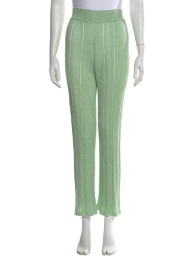 Pre-owned Cult Gaia Straight Leg Pants In Green