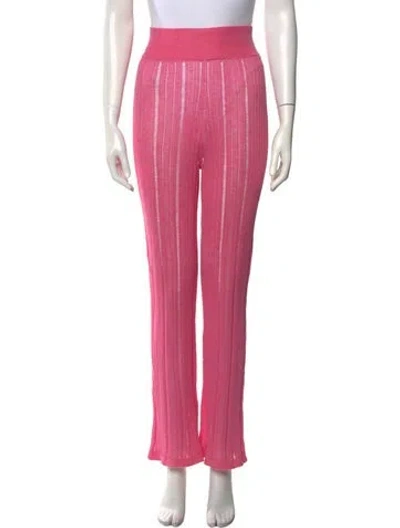 Pre-owned Cult Gaia Straight Leg Pants In Pink