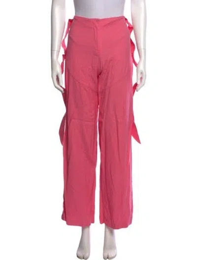 Pre-owned Cult Gaia Straight Leg Pants In Pink