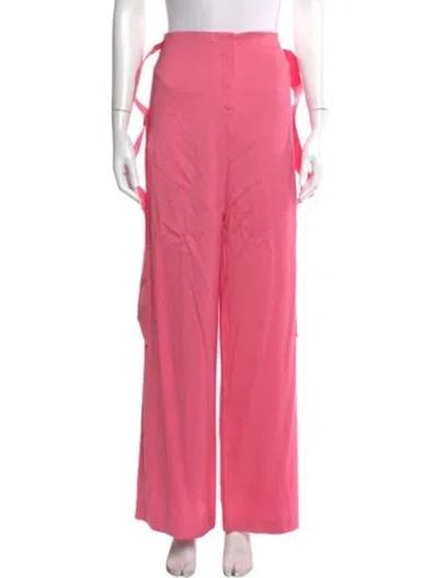 Pre-owned Cult Gaia Straight Leg Pants In Pink