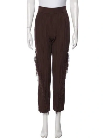 Pre-owned Cult Gaia Straight Leg Pants W/ Tags In Brown