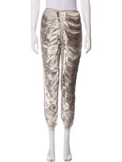 Pre-owned Cult Gaia Straight Leg Pants In White